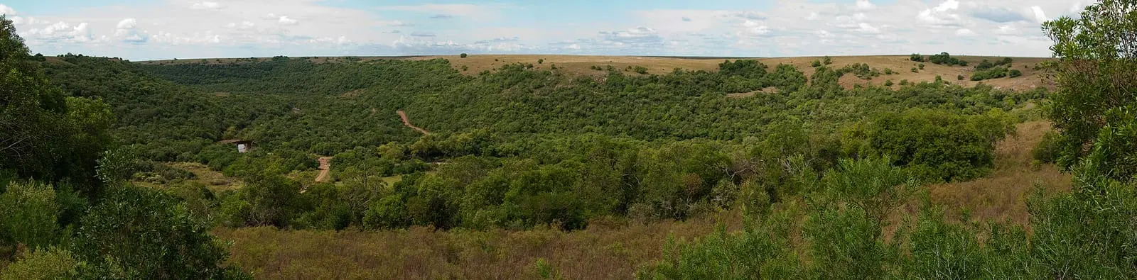 El valle de Valle Edén visto desde un balcón.